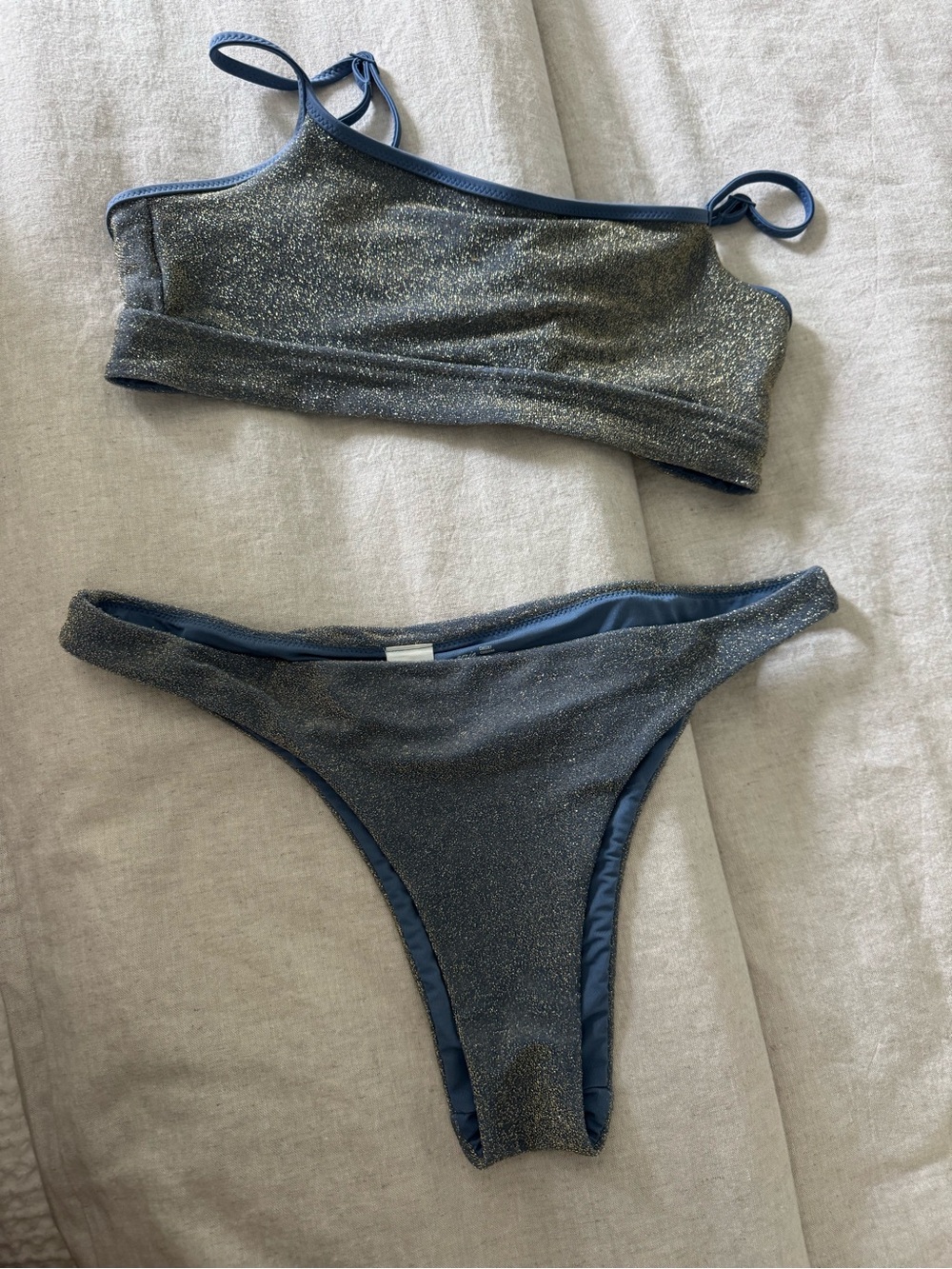Sparkle Blue Two-Piece Bikini Set